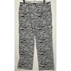 OBEY Pants Women’s size 32 Zebra Slacker Carpenter Black White Blogger Favorite